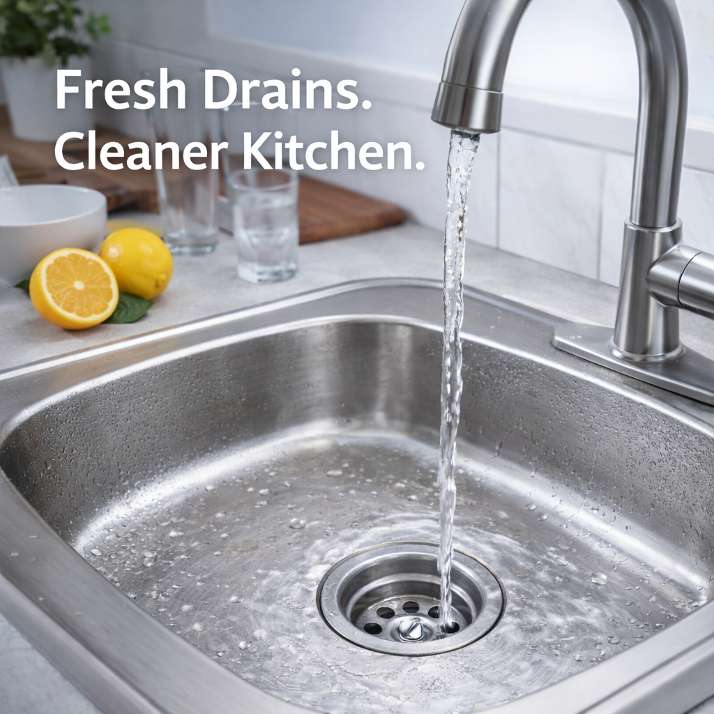 Lemon Foaming Drain Cleaning Tablets for Sink, Pipes & Disposal