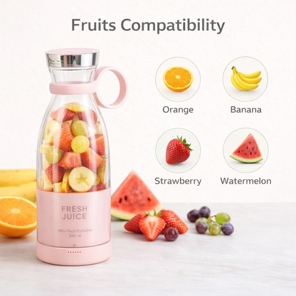 Portable Mini Juice Blender Bottle – USB Rechargeable