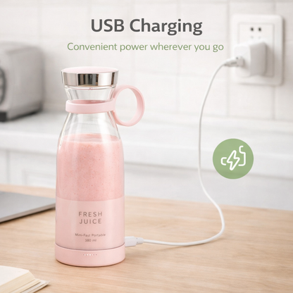 Portable Mini Juice Blender Bottle – USB Rechargeable