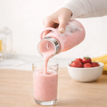 Portable Mini Juice Blender Bottle – USB Rechargeable