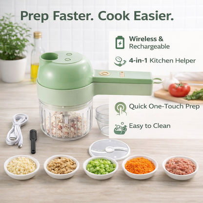 Portable Electric Vegetable Cutter Set