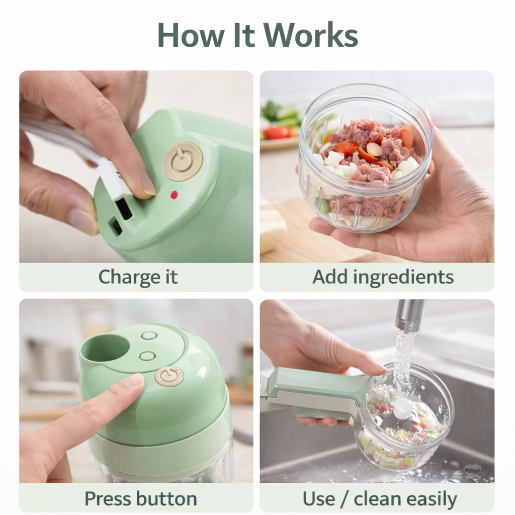 Portable Electric Vegetable Cutter Set