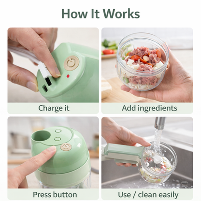Portable Electric Vegetable Cutter Set