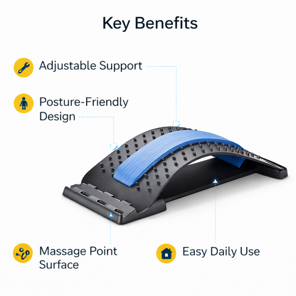 Multi-Level Back Stretcher for Back Pain Relief & Posture Support