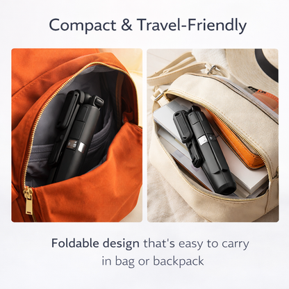 3-in-1 Selfie Stick Tripod with Flash & Bluetooth Remote