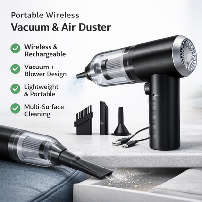 Portable Wireless Vacuum & Air Duster