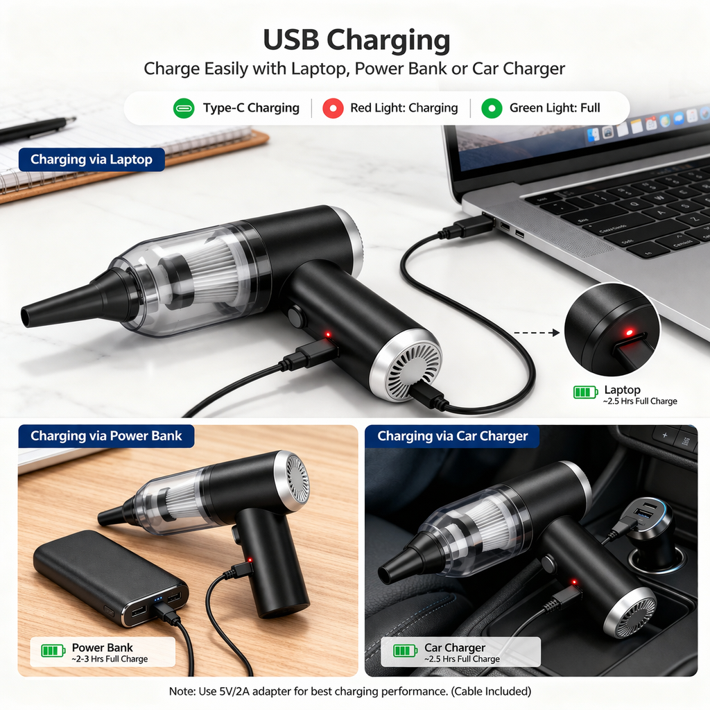 Portable Wireless Vacuum & Air Duster