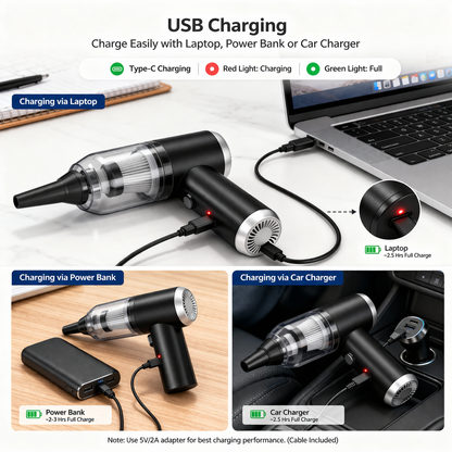 Portable Wireless Vacuum & Air Duster