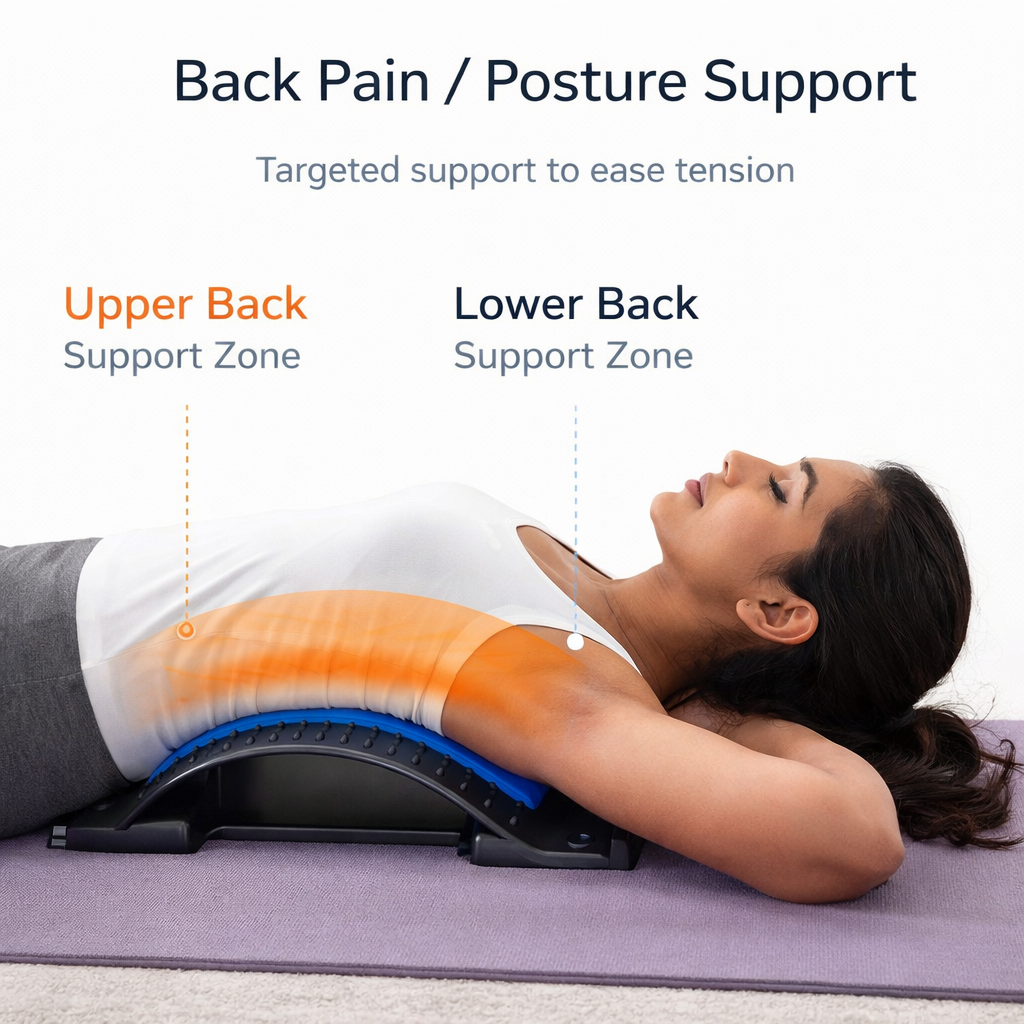 Multi-Level Back Stretcher for Back Pain Relief & Posture Support