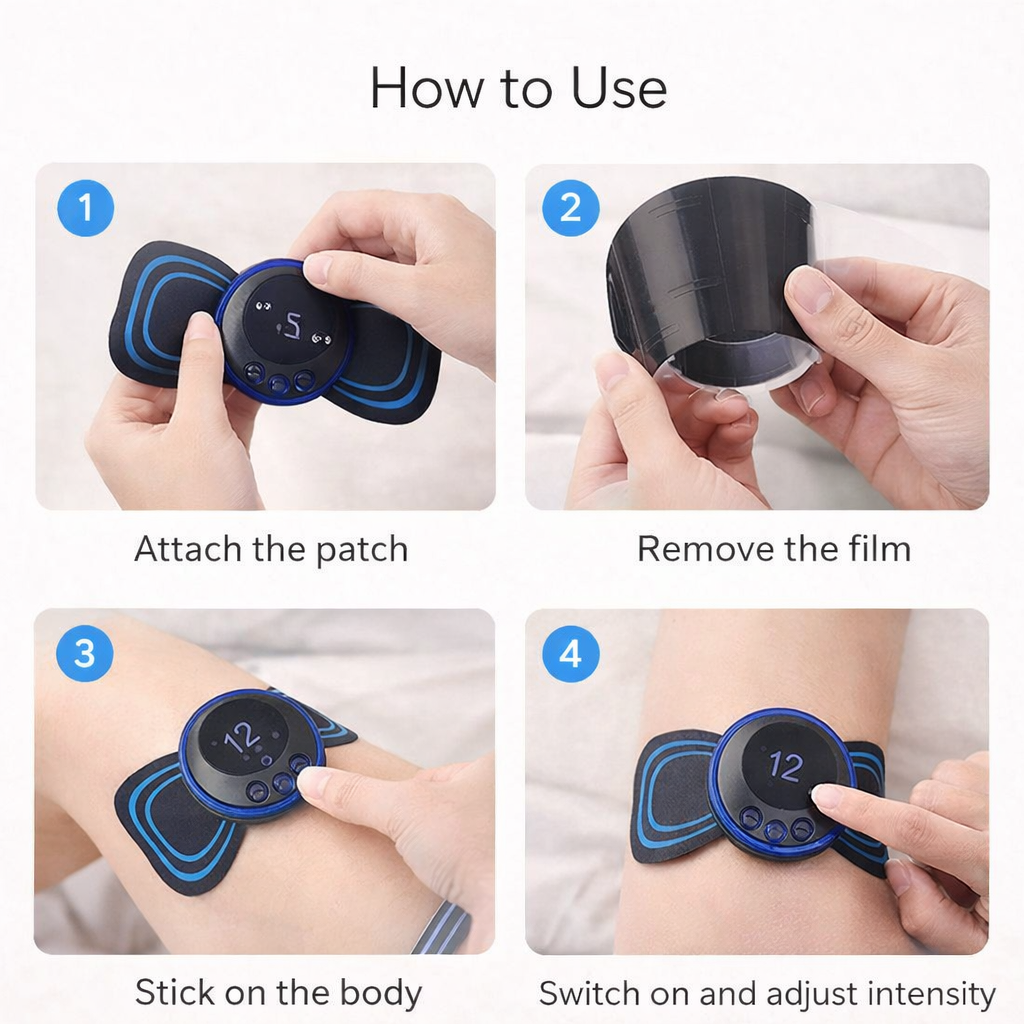 Reusable EMS Bioelectric Acupoints Massager Pad