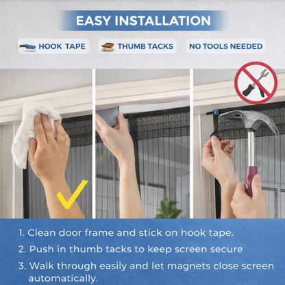 Magnetic Mosquito Mesh Door Curtain
