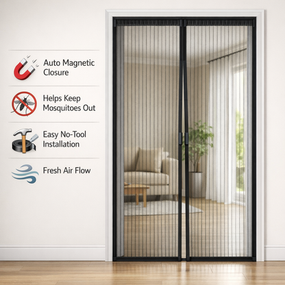 Magnetic Mosquito Mesh Door Curtain