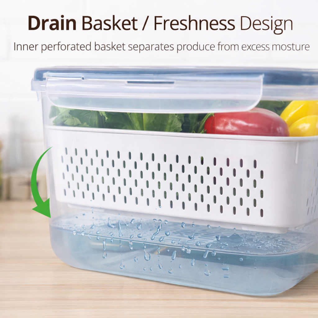 Nesting Fresh Food Storage Box Set with Lids