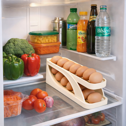 Automatic Rolling Egg Holder for Fridge