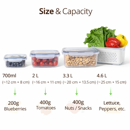 Nesting Fresh Food Storage Box Set with Lids