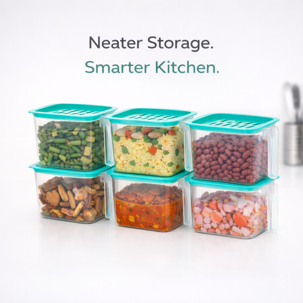 Fridge Storage Containers Set of 6 – 1000 ml