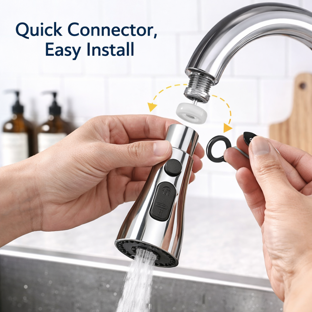 3 Mode Kitchen Sink Faucet Splash Head