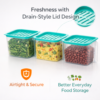 Fridge Storage Containers Set of 6 – 1000 ml