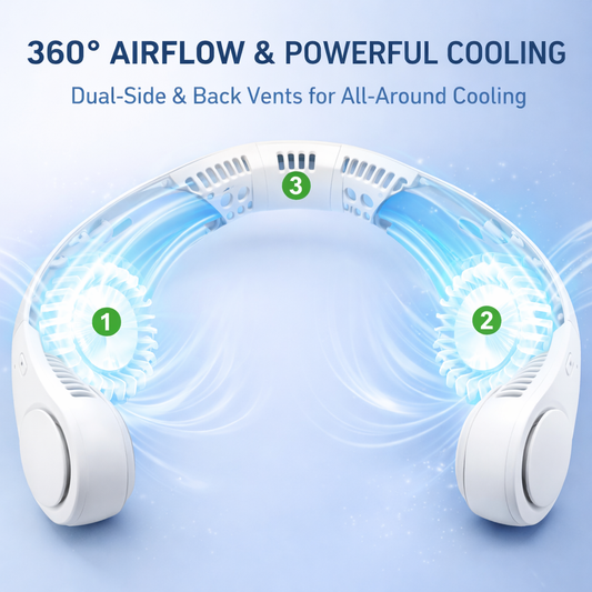 Portable Neck Fan – Hands-Free Bladeless Cooling Fan