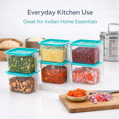 Fridge Storage Containers Set of 6 – 1000 ml