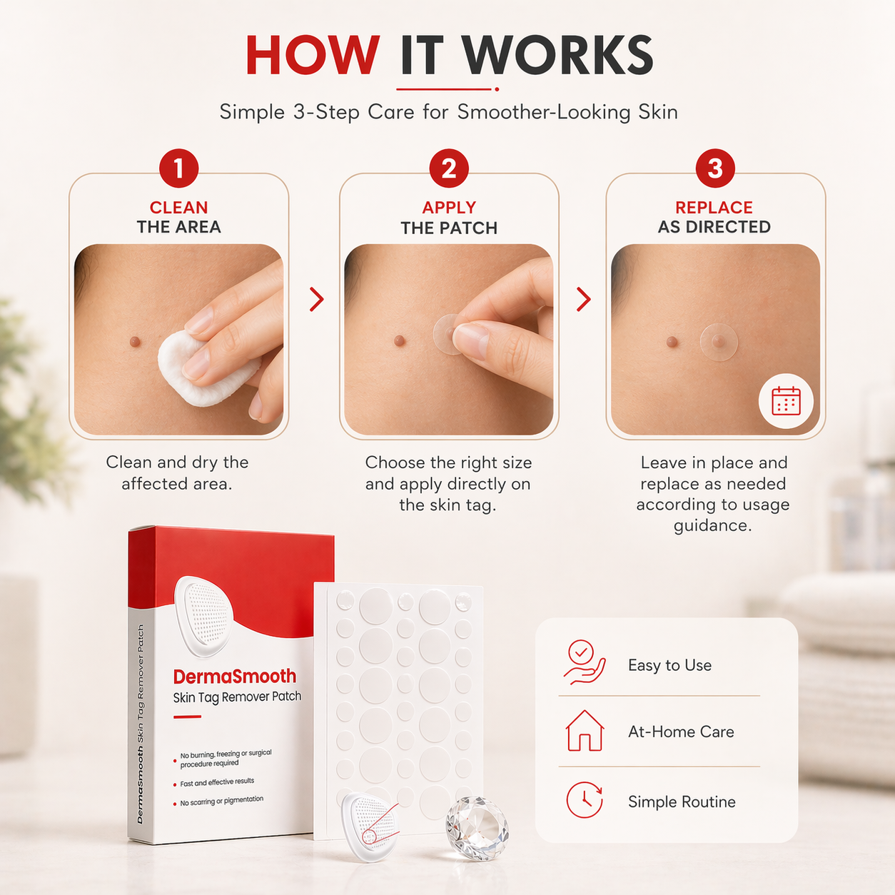 DermaSmooth Skin Tag Remover Patch