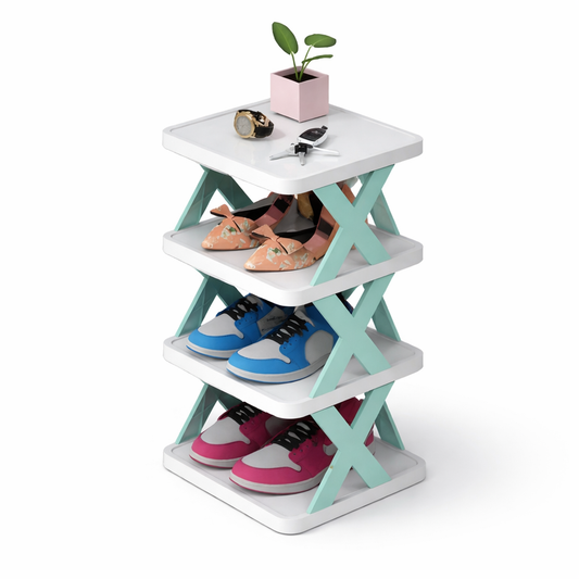 4 Layer Stylish Shoe Storage Organizer with Top Utility Shelf