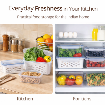 Nesting Fresh Food Storage Box Set with Lids