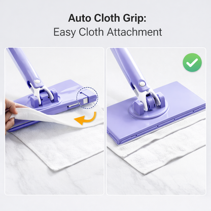 Easy-Clean Mini Mop With Auto Cloth Grip