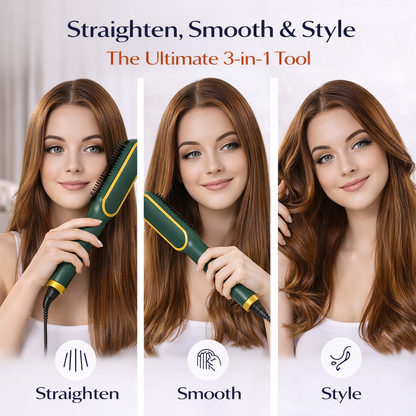 3-in-1 Hair Straightening Brush