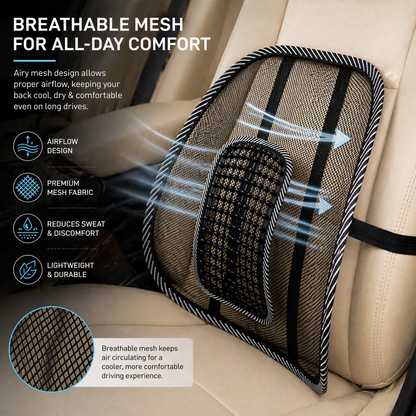 ErgoMesh Car Back Support Cushion