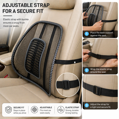 ErgoMesh Car Back Support Cushion
