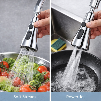 3 Mode Kitchen Sink Faucet Splash Head