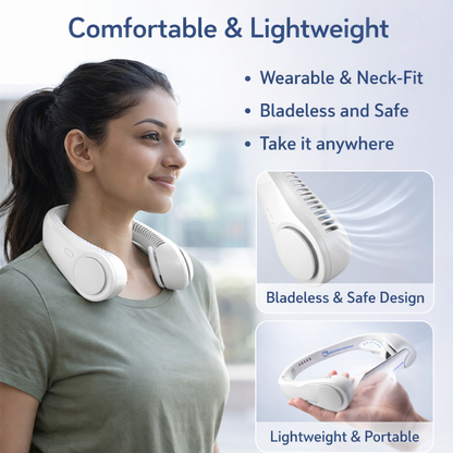 Portable Neck Fan – Hands-Free Bladeless Cooling Fan