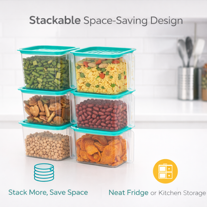 Fridge Storage Containers Set of 6 – 1000 ml