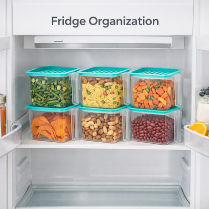 Fridge Storage Containers Set of 6 – 1000 ml