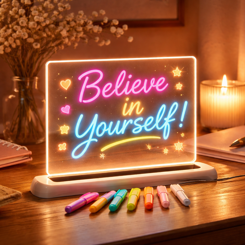 3D LED Light Glass Acrylic Writing pad